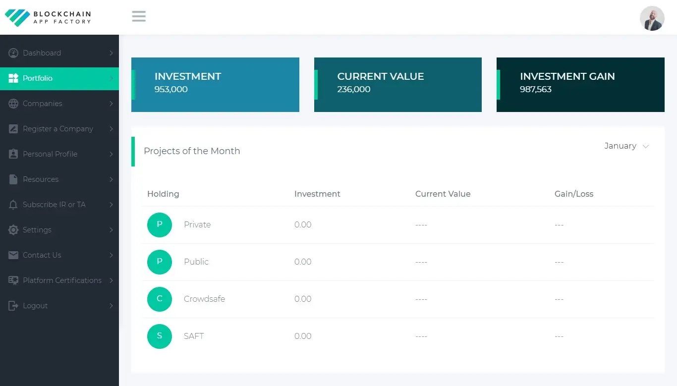 Investor Management Dashboards